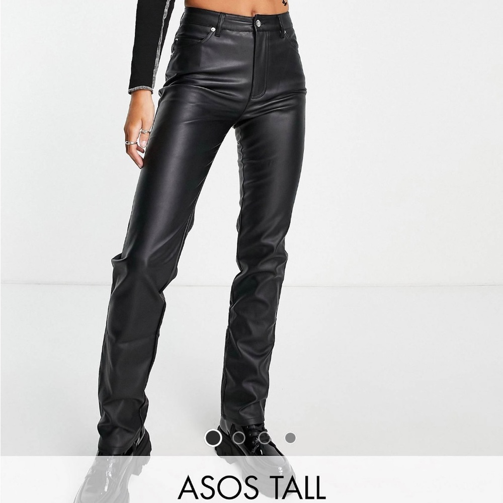TALL (36) inseam leather look pants